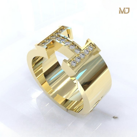 Nhẫn vàng nam chữ H NN176