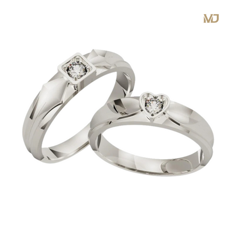 xNhẫn cưới vàng Hồng đính kim cương MDJ NC 154