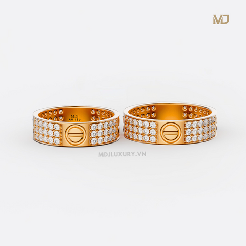 Nhẫn Cưới C.a.r.t.i.e.r Vàng Tây 18K NC22V