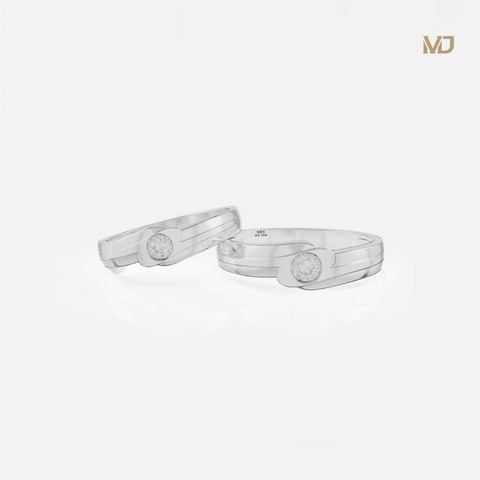 xNhẫn cưới vàng trắng 18K NC36