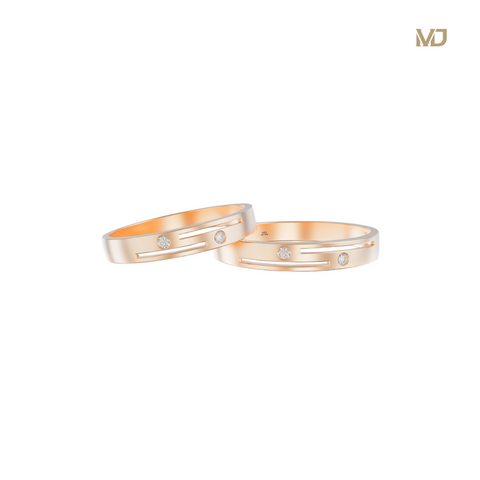 xNhẫn cưới đôi vàng trắng 18K NC33