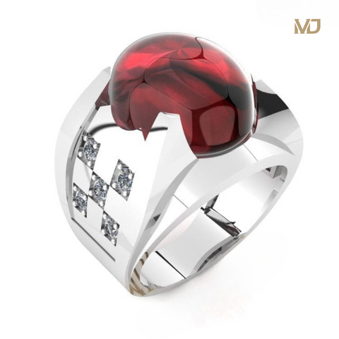 Nhẫn vàng nam đá Sapphire thiên nhiên NN158
