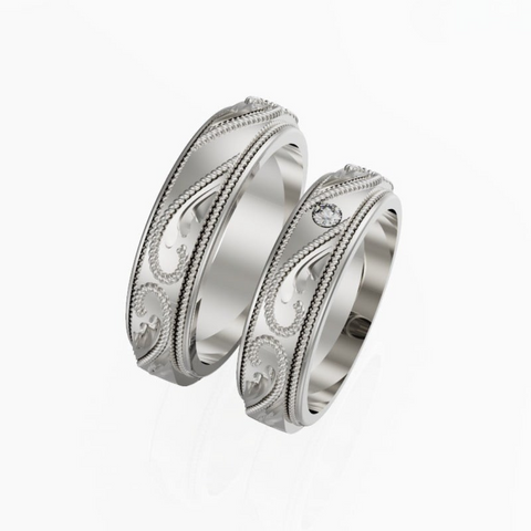 Nhẫn Cưới Đẹp Vàng 18K Cao cấp NC116