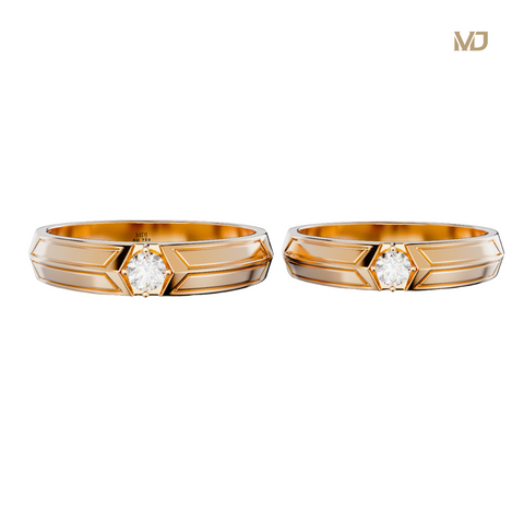 xNhẫn cưới vàng Tây 18k MDJ NC120