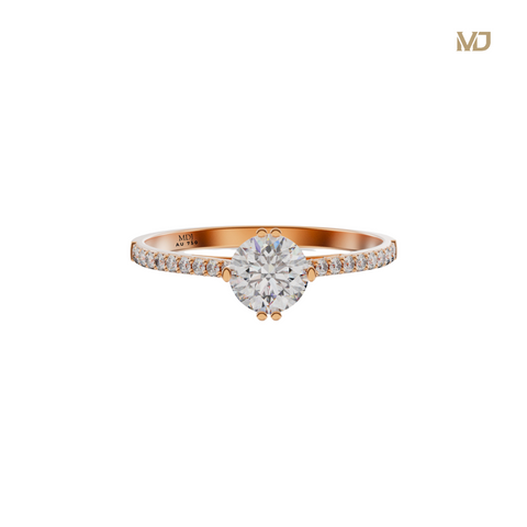 xNhẫn Cầu Hôn NNU205 Đơn Giản Đính Đá Ruby