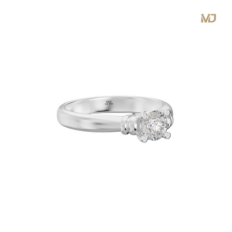 xNhẫn Cầu Hôn NNU162 Đơn Giản Đính Đá Ruby