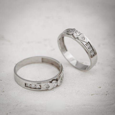 xNhẫn cưới vàng tây 14K đẹp NC06