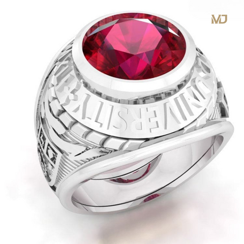 Nhẫn mỹ vàng 18K đá Ruby NN212x