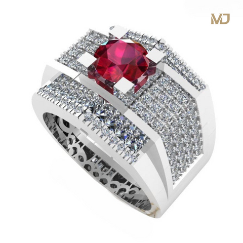 Nhẫn vàng nam đá Shapphire NN123