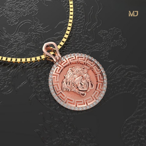 Mặt Dây Chuyền Nam – Versace Vàng 18K Ý MDC42 - bản nhỏx