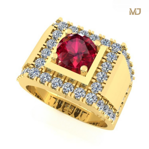 Nhẫn Nam kim cương MDJ vàng 18K NN116