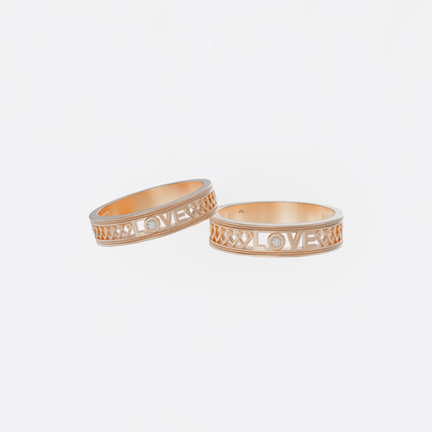 xNhẫn cưới vàng 18K- LOVE – NC03 – MDJ
