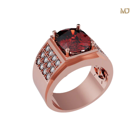 xNhẫn Vàng Nam đá Ruby cao cấp MDJ Vàng Tây 18K NC375