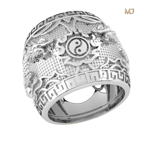 Nhẫn Nam Song Long Vàng 18K MDJ NN276
