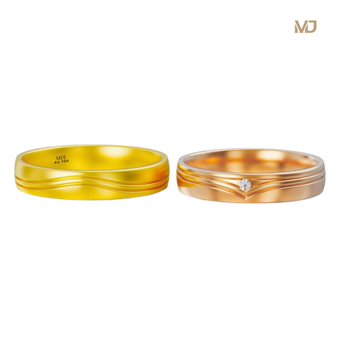 xNhẫn đôi vàng tây 14K -Hạnh phúc – NC42 – Nhẫn cưới đẹp