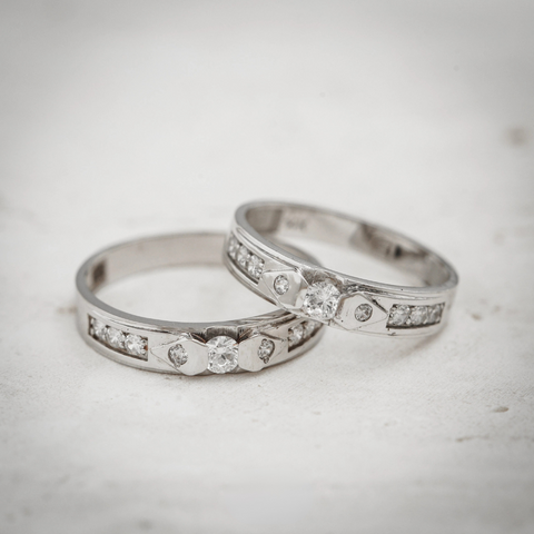 xNhẫn cưới vàng tây 14K đẹp NC06