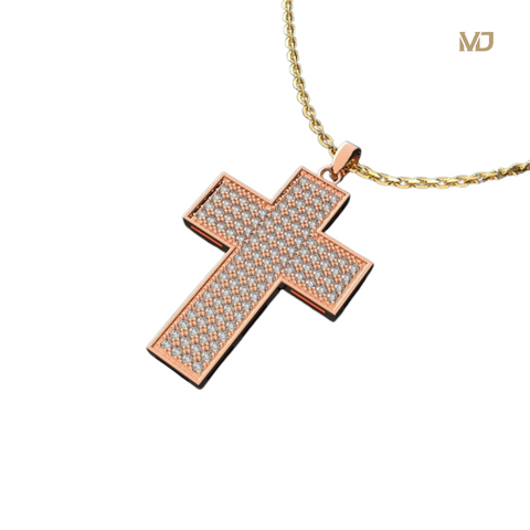 xMặt dây Nam Vàng tây 18K Thánh giá mặt kim cương MDC59