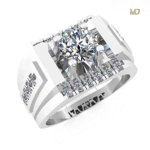 Nhẫn nam vàng tây và đá quý NN119x