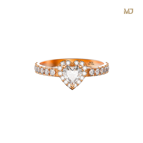 xNhẫn Cầu Hôn NNU186 Trái Tim Đá Ruby