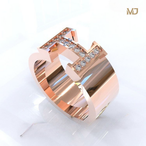 Nhẫn vàng nam chữ H NN176