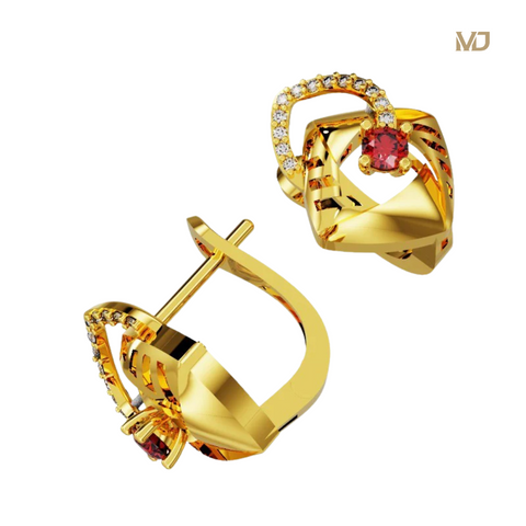 xBông tai vàng nữ trái tim xinh xắn BTH04