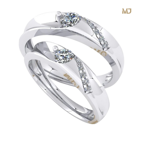 xNhẫn cưới vàng trắng 18K NC69