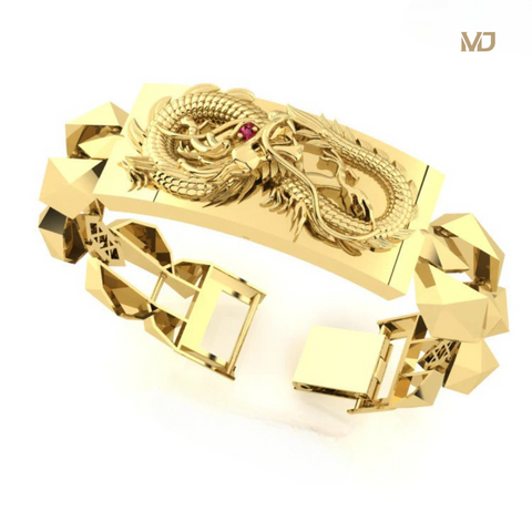 Lắc tay Rồng Cho Nam Vàng 18K – Lắc tay MDJ LTN10x