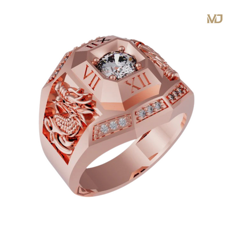 xNhẫn Nam Vàng Đá Ruby và kim cương cao cấp 14K MDJ LUXURY – NN369