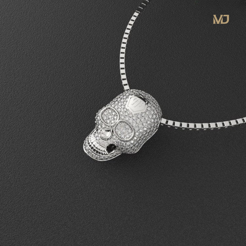 Mặt Dây Chuyền Đầu Lâu Vàng 18K Cao Cấp MDC32x