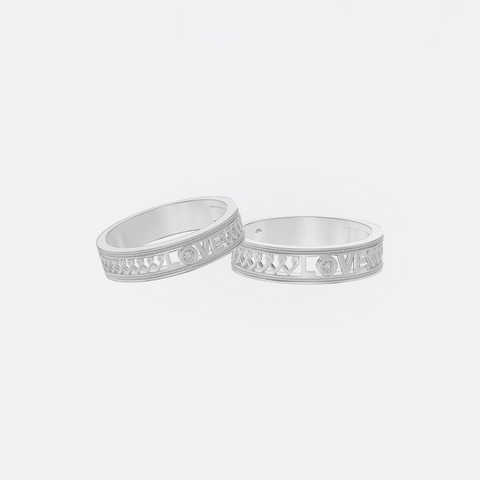 xNhẫn cưới vàng 18K- LOVE – NC03 – MDJ
