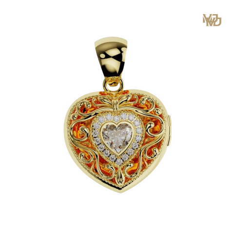 Mặt dây chuyền Nữ Trái Tim đính kim cương MDN06