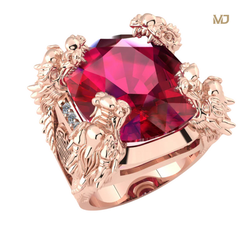Nhẫn Nam Vàng Tứ Long Vàng 18K MDJ NN281x