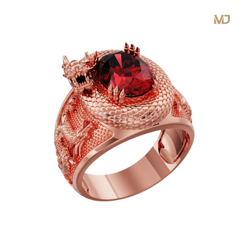 xNhẫn Vàng Nam Hình Rồng Quấn Ruby (Hồng Ngọc) – NN187