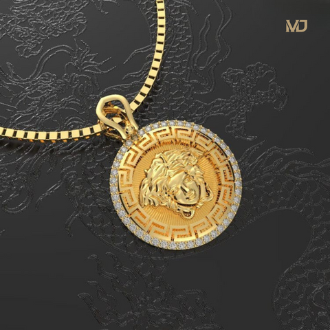 Mặt Dây Chuyền Nam – Versace Vàng 18K Ý MDC42 - bản nhỏx
