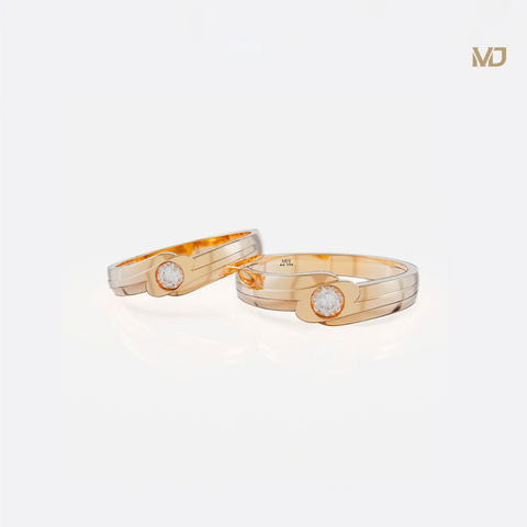 xNhẫn cưới vàng trắng 18K NC36