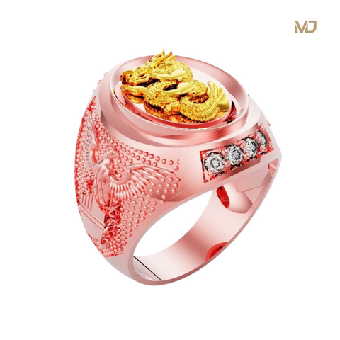 xNhẫn Nam Rồng Và Đại Bàng 18K – NN348