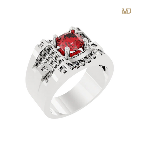 xNhẫn Nam Vàng Đá Ruby Cao Cấp Đính Đá Ruby NN132