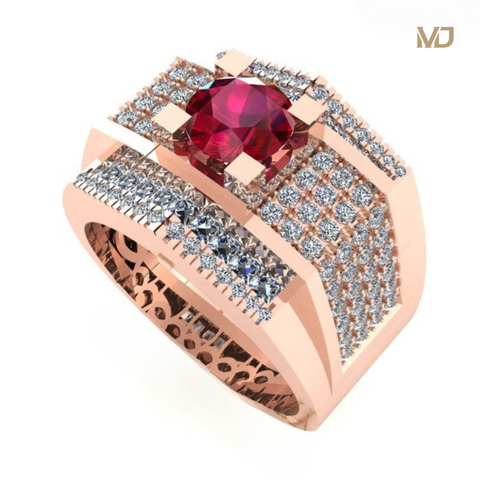 Nhẫn vàng nam đá Shapphire NN123