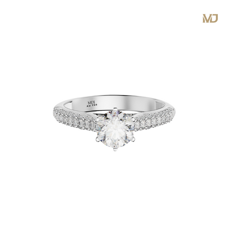 xNhẫn cầu hôn vàng Hồng đá Moissanite NNU226