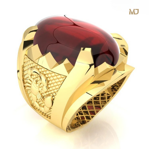 Nhẫn vàng nam đá Ruby thiên nhiên NN157x