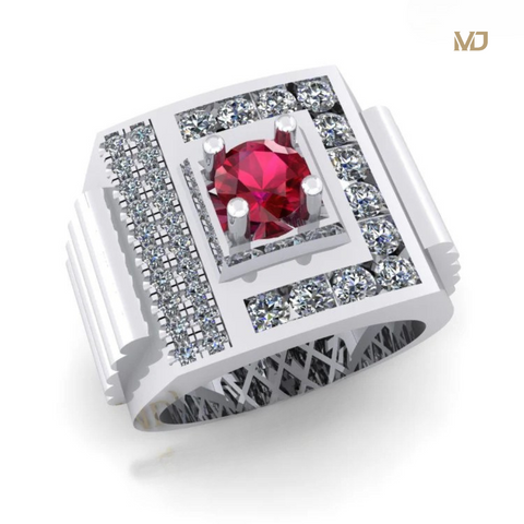 Nhẫn Nam Vàng Trắng 18K NN245