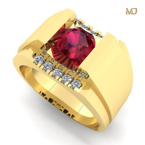 Nhẫn Nam vàng tây 2018 Kim cương thiên nhiên – NN114x