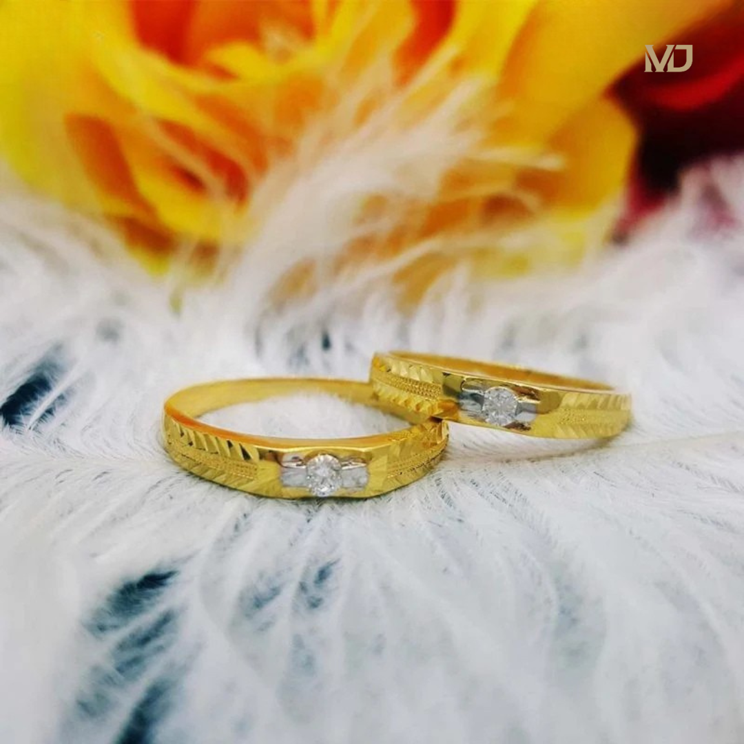 xCặp nhẫn cưới vàng tây 10K NCK15