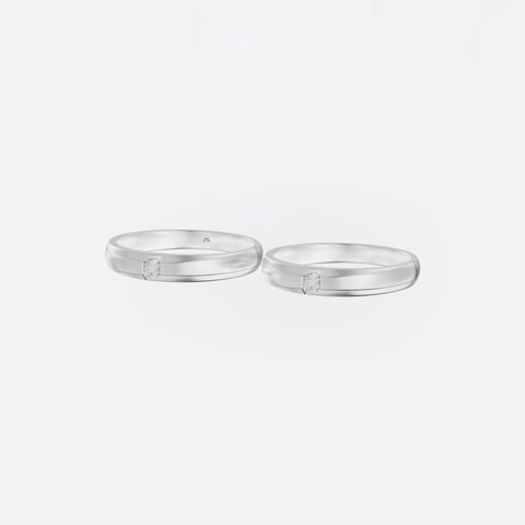 xNhẫn cưới vàng Trắng 18K MDJ NC 153