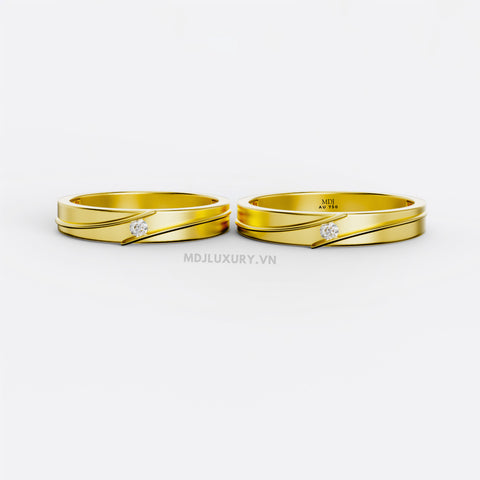 xNhẫn Cưới Vàng Trắng Hà Nội – MDJ LUXURY NC133 – NCK 13
