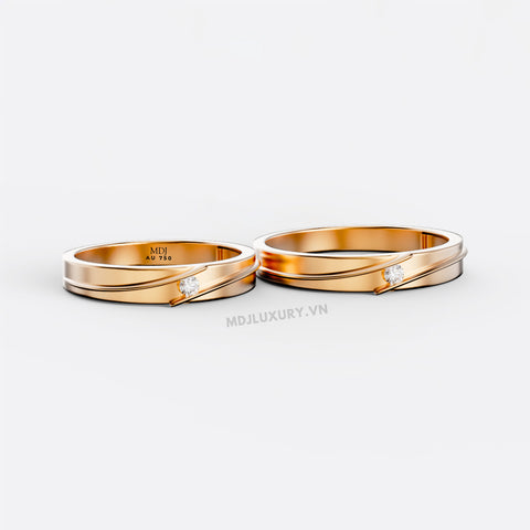 xNhẫn Cưới Giá Rẻ – Nhẫn Cưới Vàng Tây NC 133 – nck13