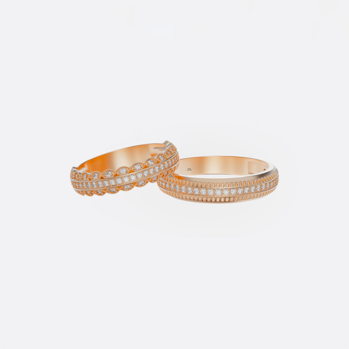 xNhẫn Cưới Vàng Hồng 18K MDJ – ring wedding MDJ NC144