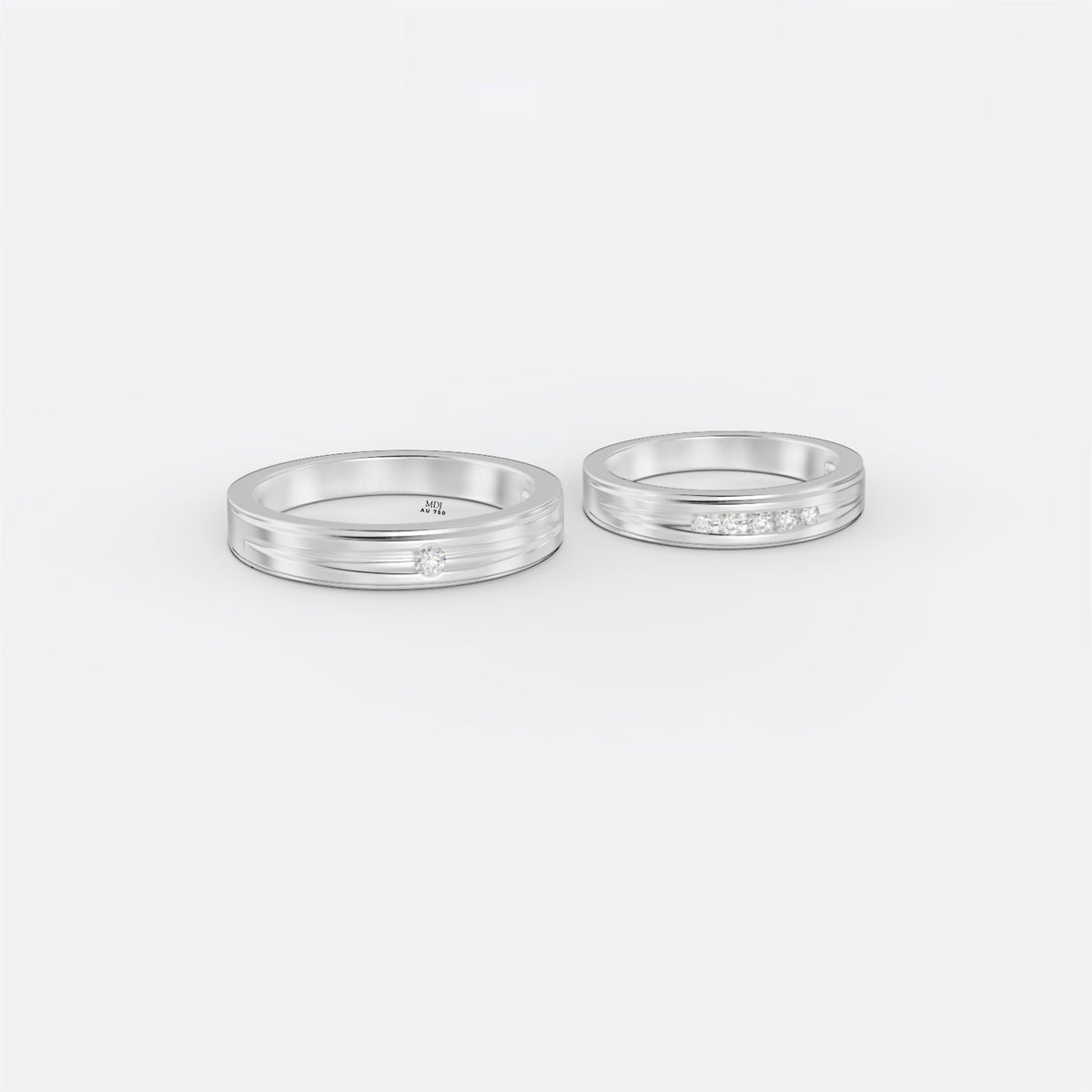 xNhẫn cưới vàng tây 14K MDJ NC31