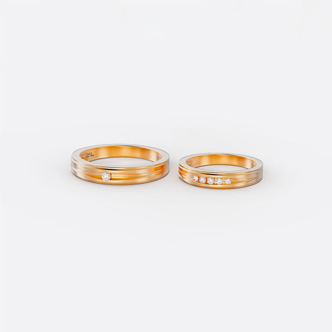 xNhẫn cưới vàng tây 14K MDJ NC31