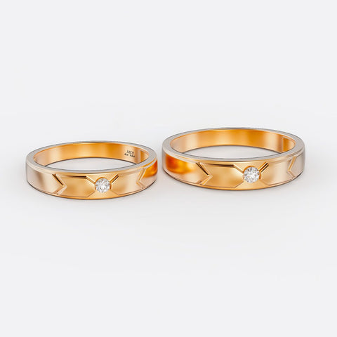 xNhẫn Cưới Vàng Chanh 14K Đẹp NC95
